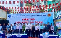 Cấp nước Bến Thành diễn tập ứng phó sự cố bể ống