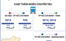 Đường sắt chạy thêm nhiều tàu dịp Tết Nguyên đán Ất Tỵ 2025