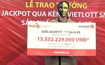 Đúng ngày 8-3, đưa vợ đi cùng nhận giải Jackpot hơn 13,5 tỉ đồng