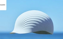 Mũ bảo hiểm từ vỏ sò và nhựa tái chế