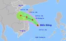 Áp thấp nhiệt đới hướng vào Quảng Bình - Quảng Ngãi, đêm nay nhiều nơi mưa to