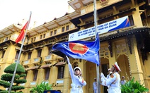 Lễ thượng cờ đón tuổi 57 của ASEAN ở Hà Nội