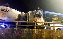 Xe tải, xe bồn và xe khách va chạm liên hoàn trên cầu vượt, 1 tài xế thiệt mạng
