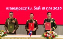 Bộ trưởng Quốc phòng Việt Nam, Lào, Campuchia gặp nhau, chứng kiến diễn tập chung