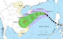 Bão 'Thần Gió' bắt đầu tăng cấp, nam Quảng Trị đến TP Đà Nẵng có đợt mưa tới 900mm
