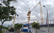 Kiểm tra vụ gãy tháp cẩu công trình cao hàng chục mét ở Đà Nẵng