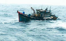 Tàu hậu cần nghề cá 'né' bão số 12 bị phá nước, nguy cơ chìm