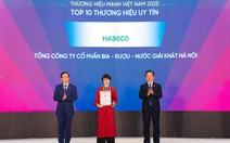 HABECO được vinh danh Top 10 Thương hiệu uy tín Việt Nam