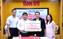 Công ty Humventures trao Tuổi Trẻ gần 2,2 tỉ đồng ủng hộ đồng bào miền Trung