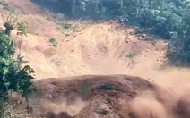 Không mưa vẫn sạt lở núi kinh khủng ở Đà Nẵng