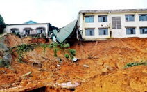 Sạt lở 'vây kín' Trường tiểu học và THCS Sơn Long, khẩn trương di dời học sinh, giáo viên