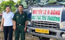 Một cựu chiến binh ở TP.HCM góp chuyến xe 0 đồng chở hàng hóa hỗ trợ đồng bào vùng lũ