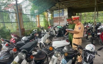 Cảnh sát giao thông Đồng Tháp kiểm tra bãi xe ở trường học, phát hiện 151 học sinh vi phạm