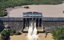 Flycam hai hồ thủy lợi Sông Quao, Lòng Sông vùng Bình Thuận cũ từng xả lũ kỷ lục