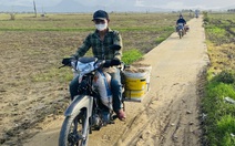 Ruộng đồng thành 'mỏ cát' sau lũ, nông dân mang xô đi gom về để dành