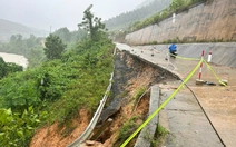 Đà Nẵng chi 10 tỉ đồng khắc phục sạt lở tuyến đường dưới chân cao tốc La Sơn - Túy Loan