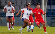 Nữ Việt Nam - Nữ Philippines (hết hiệp 1) 0-0: tuyển Việt Nam chơi tấn công