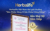 Herbalife Việt Nam đạt giải thưởng ‘Sản phẩm vàng vì sức khỏe cộng đồng’