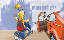 Mở cửa ô tô bất cẩn còn đòi bồi thường 3 triệu đồng!