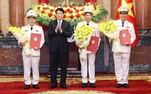Chủ tịch nước thăng cấp bậc hàm thượng tướng cho 3 thứ trưởng Bộ Công an