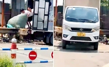 Xác minh xe tải đổ trộm rác thải gần cầu Sa, quận Bình Tân
