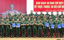 Bàn giao 30 Ban Chỉ huy Bộ đội Biên phòng về Bộ Chỉ huy quân sự các tỉnh