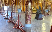 Lắp kính cường lực bên trong Điện Thái Hòa để bảo vệ ngai vàng triều Nguyễn