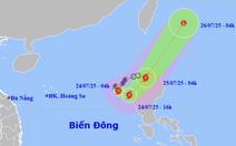 Bão Cỏ May mạnh lên đầu cấp 9, giật cấp 11, bắc Biển Đông gió mạnh, dông lốc