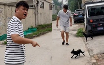 Chàng trai giả tiếng 'chó đại ca' hù hai cậu mực sợ hú hồn