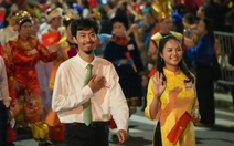 Tiểu đội trưởng Tạ, Cường trong phim Mưa đỏ cùng Đen Vâu, Hoàng Thùy Linh sơ duyệt diễu hành 2-9