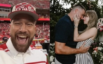 Cầu thủ Travis Kelce cười không ngớt sau thông báo đính hôn với Taylor Swift