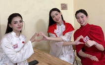 Hoa hậu Tiểu Vy, Bảo Ngọc, Lương Thùy Linh hòa cùng niềm vui ngày Quốc khánh 2-9
