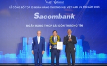 Sacombank vào top 10 ngân hàng thương mại Việt Nam uy tín 2025