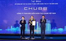 Chubb Life Việt Nam tiếp tục vào Top 10 công ty bảo hiểm uy tín