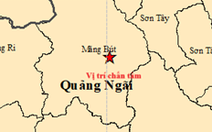 Tiếp tục xảy ra động đất tại Măng Bút (Quảng Ngãi), độ lớn 3.6