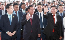 Tổng Bí thư, Chủ tịch nước Lào và Chủ tịch Thượng viện Campuchia thăm triển lãm A80