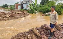 Gần như các khu vực dọc cao tốc Biên Hòa - Vũng Tàu đều ngập nặng
