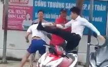 Người đàn ông đánh người như trên phim trước cổng trường ở Nha Trang không phải công an như tin đồn