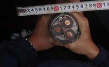 Cắt trộm hàng trăm mét dây cáp điện trung thế, 8 nghi phạm bị bắt