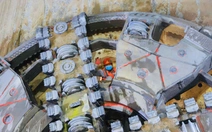 Máy đào hầm 'Táo bạo' thuộc metro Nhổn - ga Hà Nội đã tiến tới ga Văn Miếu