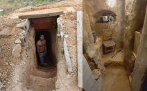 Đào hầm trú ẩn vì... giận dỗi bố mẹ