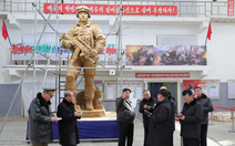 Ông Kim Jong Un thị sát xây tượng đài binh sĩ Triều Tiên tử trận ở nước ngoài