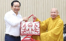 Chủ tịch UBND TP.HCM Nguyễn Văn Được chúc Tết lãnh đạo Giáo hội Phật giáo Việt Nam