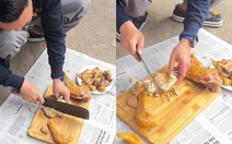 Chàng trai gặp khó khi bố vợ tương lai thử thách chặt gà luộc