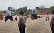 Ông chú trổ tài nhảy dây siêu đỉnh