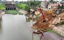Cận cảnh loạt 'đại công trường' các dự án chống ngập ở Hà Nội đang hối hả thi công