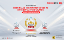 Techcombank lập ‘hat-trick’ giải thưởng Stevie Awards, vượt hơn 1.000 đề cử khu vực