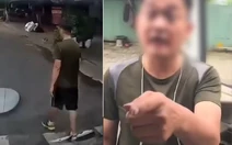 Người đàn ông đi bộ dưới lòng đường dở thói côn đồ khi bị nhắc nhở