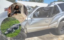 Xe bị lật nhiều vòng vì tông phải cá sấu, nữ tài xế thoát chết thần kỳ