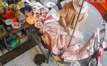 Chủ sạp thịt heo cao tay trước 'nữ quái' trộm thịt